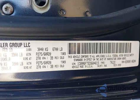 2013 Ram 1500 Express из США, поврежденный, VIN 1C6RR6FT5DS604615